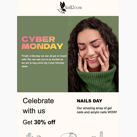 Cyber Monday Sale Nail Salon